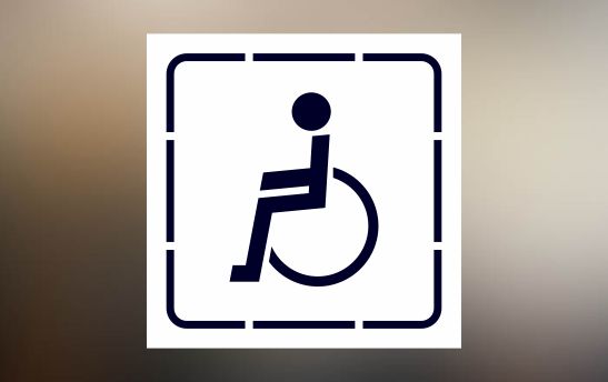 трафарет знак парковка для инвалидов малый 